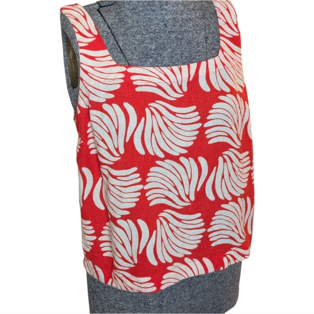 A New Day Red & Cream Leaf Print, XS, NWT
